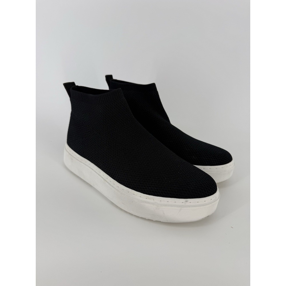 Eileen Fisher Recycled Stretch Knit Black/White Polis Sneaker Size 7.5 $195
